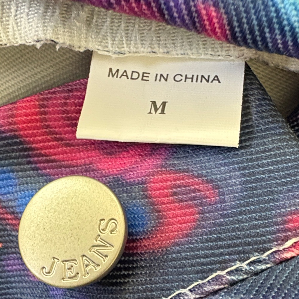 Grateful Dead inspired Vibrant Patterned Jeans wi… - image 2